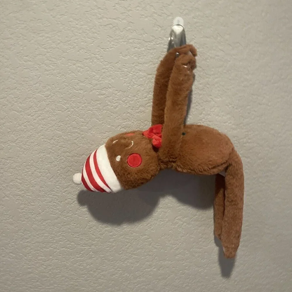Gingerbread Man Plush Hug Hook Loop Hands Hugging Hanging InterAmerican Product